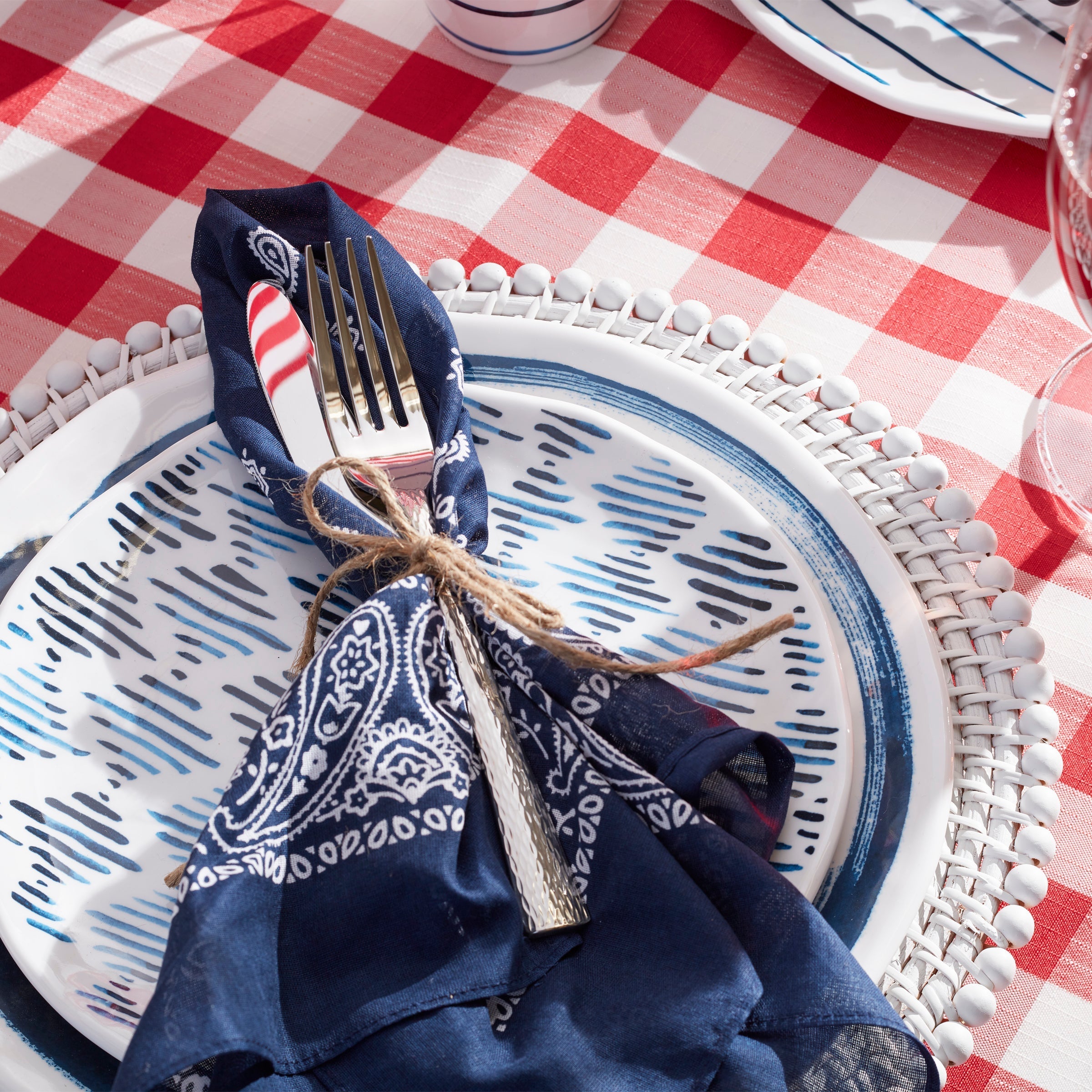 Lenox Premium Blue Bay Melamine Dinner Plates, Set of 4 - Image 3