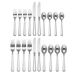 Alternative view of Lenox Premium Pearl Platinum 20-Piece Flatware Set