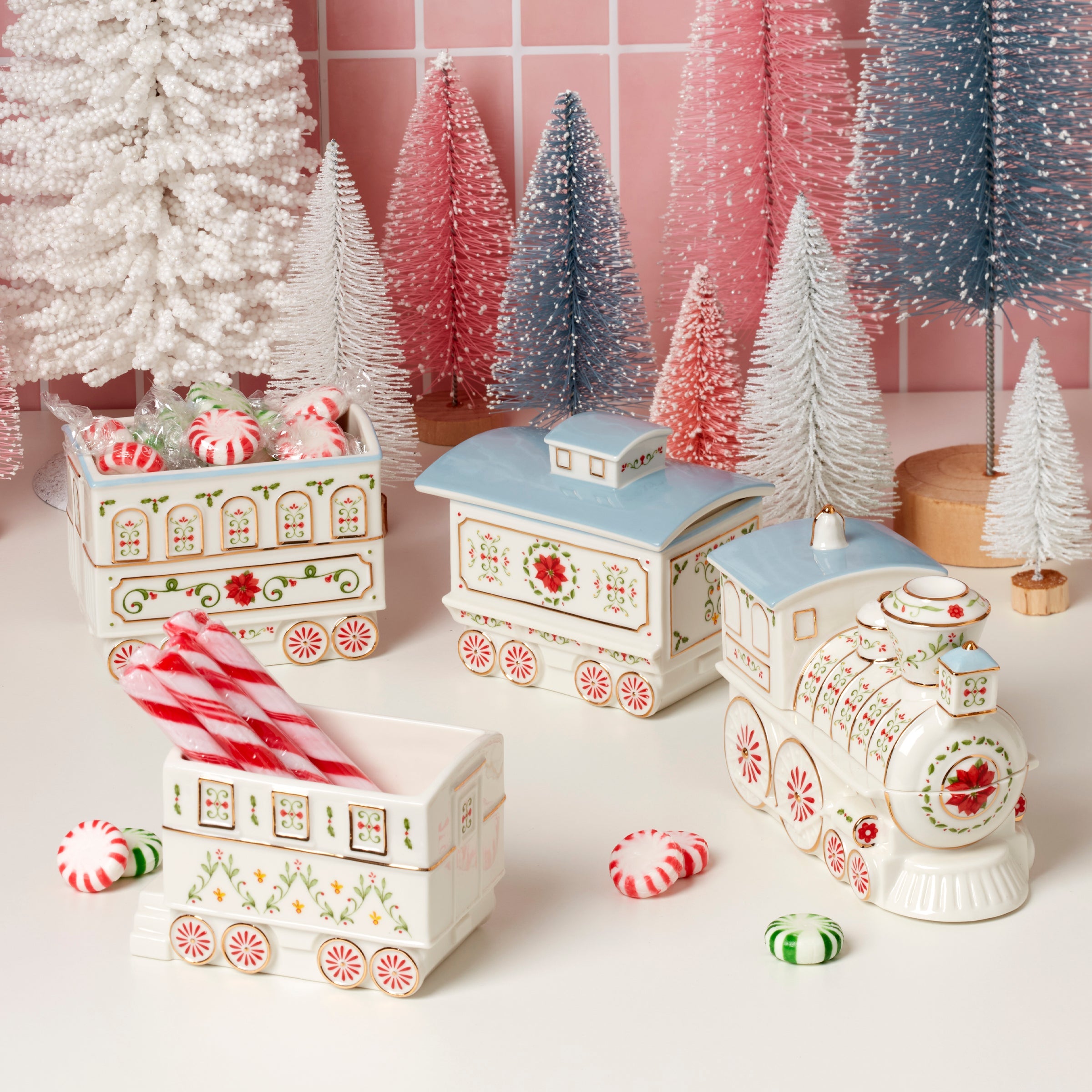 Lenox Premium Lenox Holiday Village Christmas Train Server - Image 4
