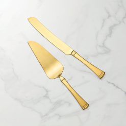 Lenox Premium Portola Gold Satin 2-Piece Dessert Set