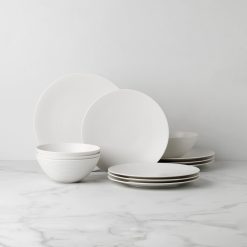 Lenox Premium LX Collective White 12-Piece Dinnerware Set
