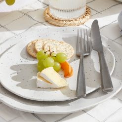Alternative view of Lenox Premium Terrazzo Melamine Cream 12-Piece Dinnerware Set