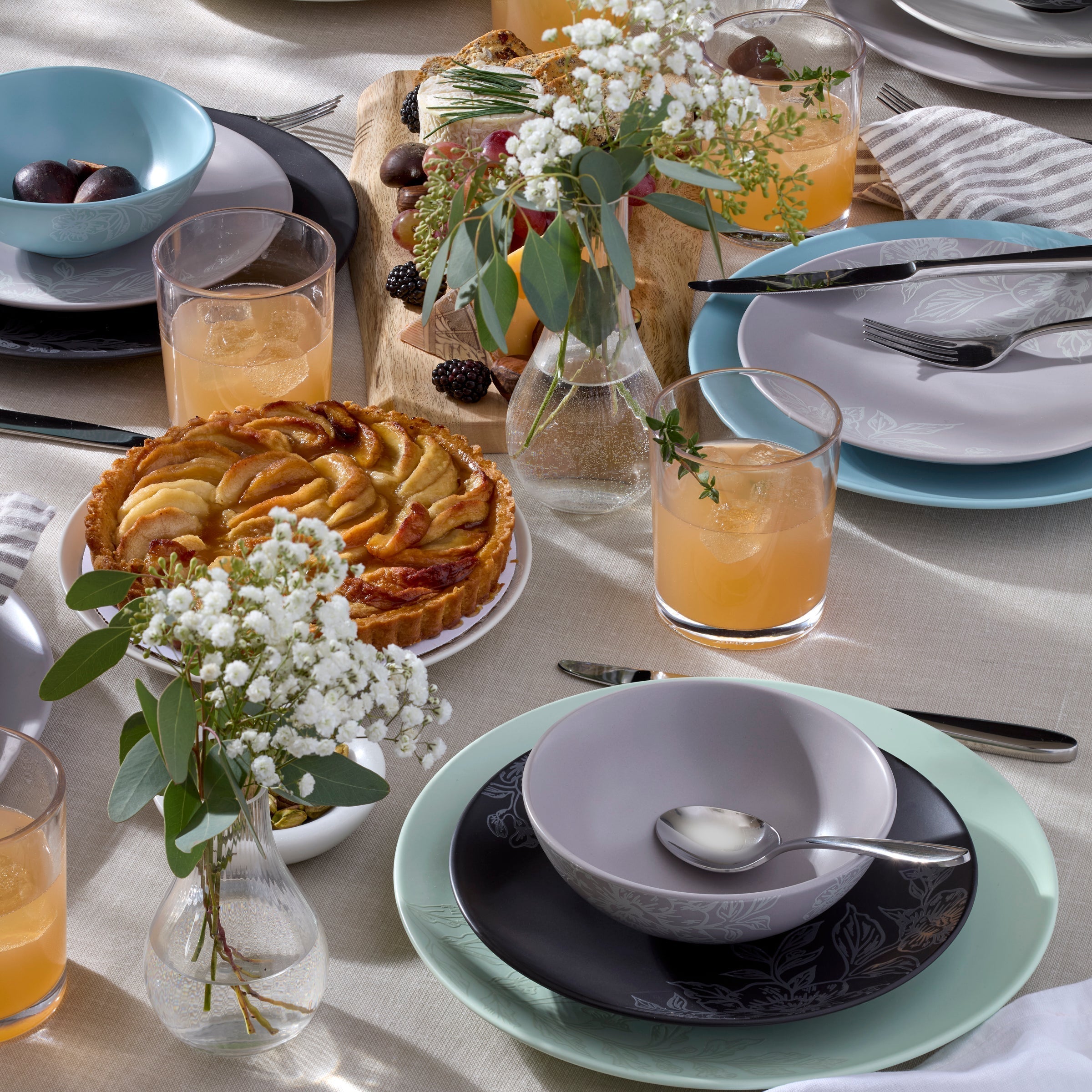 Lenox Premium Roseto Pumice 12-Piece Dinnerware Set - Image 12
