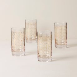 Lenox Premium Tuscany Classics Gold Dust Highball Glasses, Set of 4