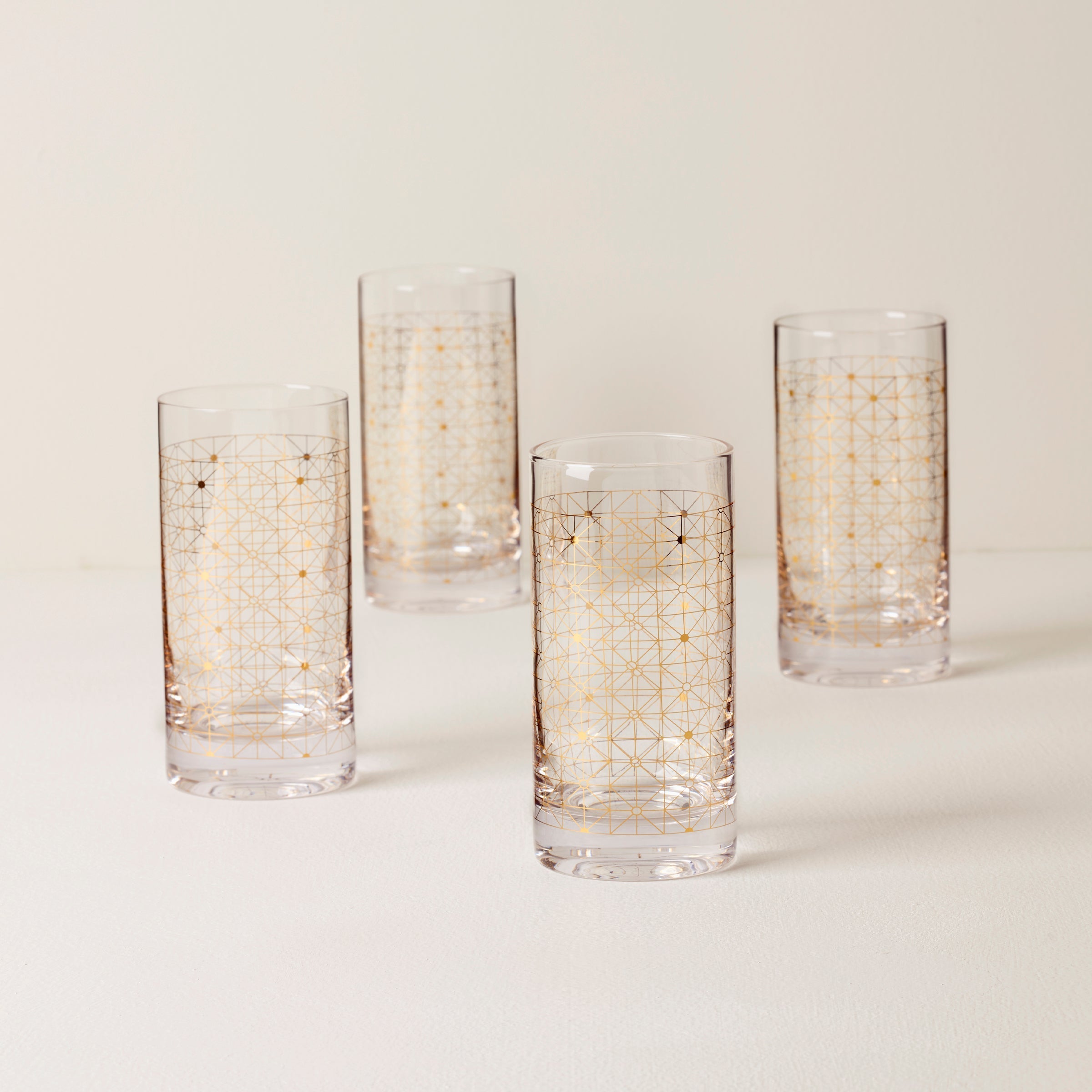 Lenox Premium Tuscany Classics Gold Dust Highball Glasses, Set of 4