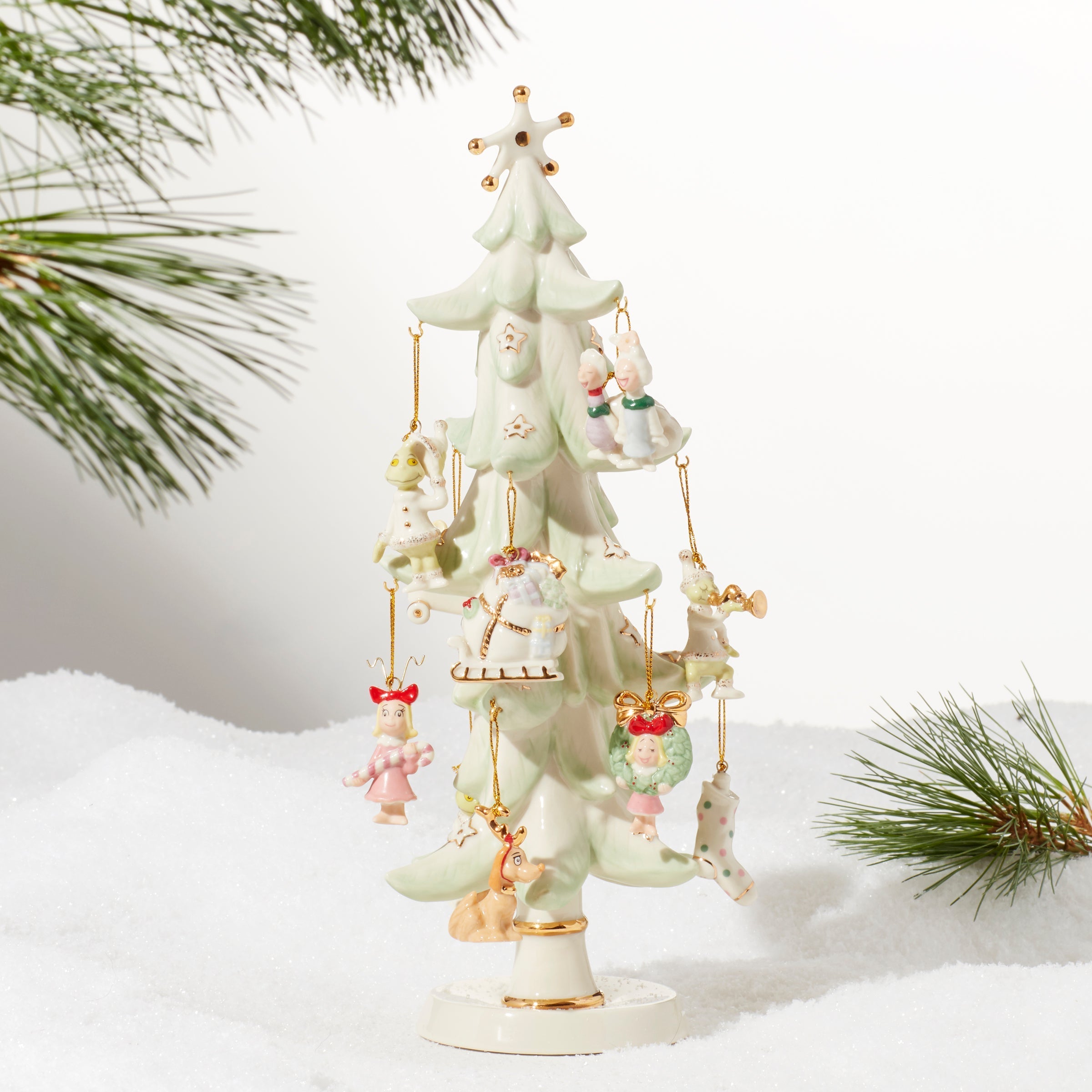 Lenox Premium How The Grinch Stole Christmas 12-Piece Ornament & Tree Set - Image 4