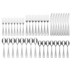 Alternative view of Lenox Premium Waylen 40-Piece Flatware Set with Rustic Caddy