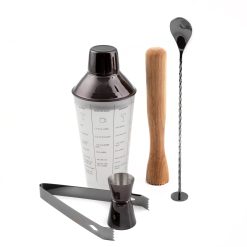 Lenox Premium Black Mixology 5-Piece Tool Set