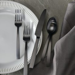Alternative view of Lenox Premium Clearview Black Satin 20-Piece Flatware Set