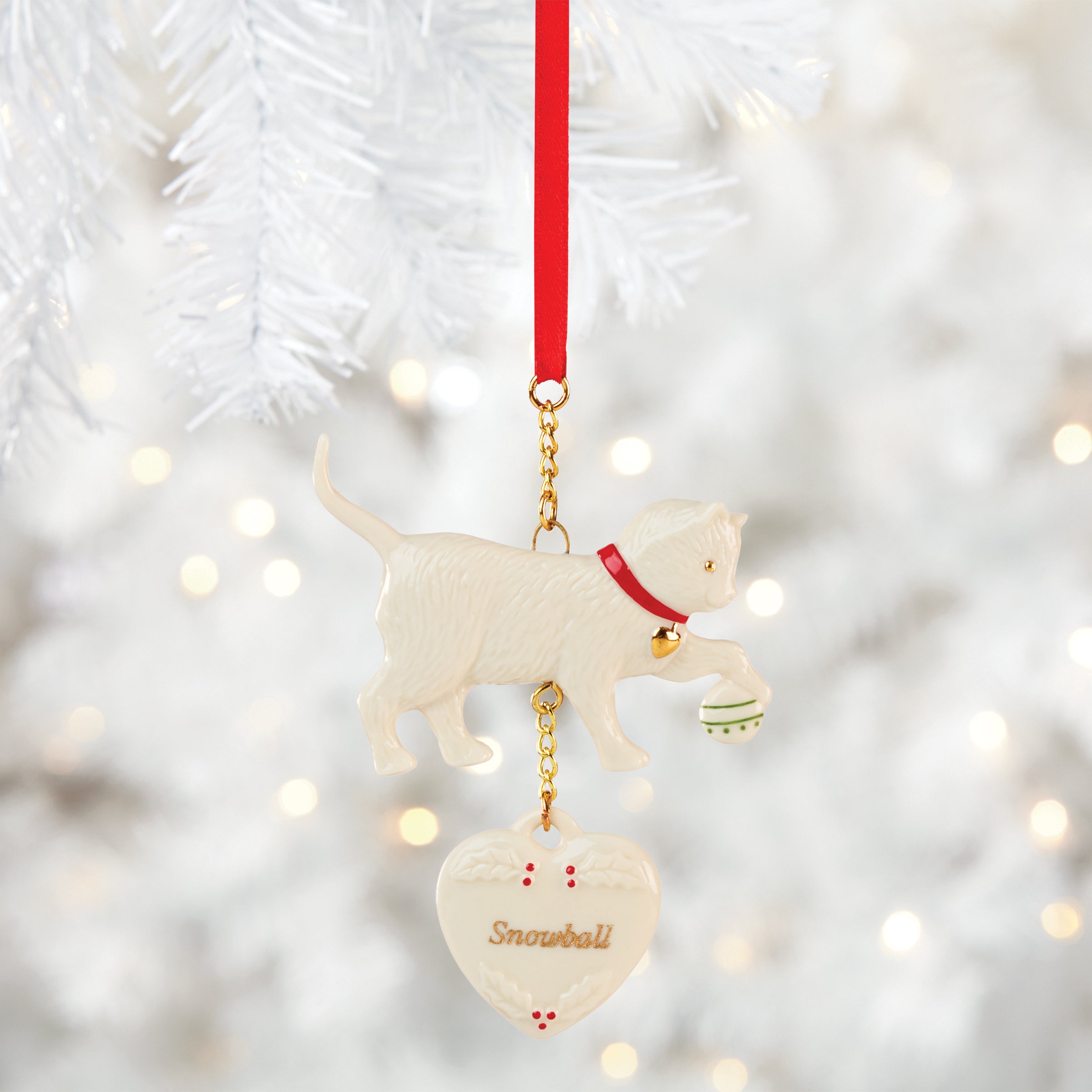 Lenox Premium Personalized Playful Cat Ornament - Image 2