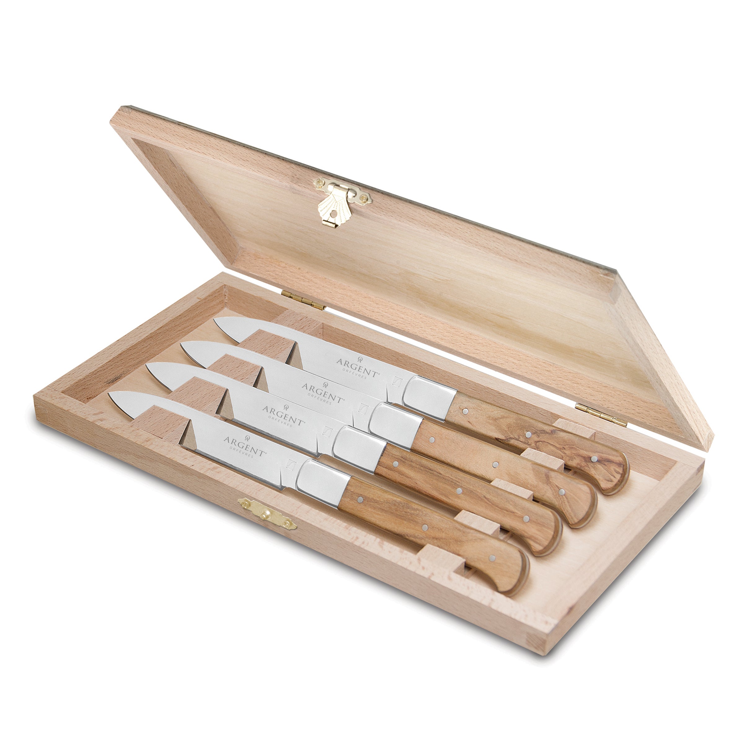 Lenox Premium Argent Lynden Olive Wood Steak Knives, Set of 4 - Image 6
