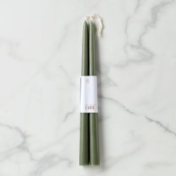Lenox Premium Dipped Moss 12 Taper Candle, Set of 2