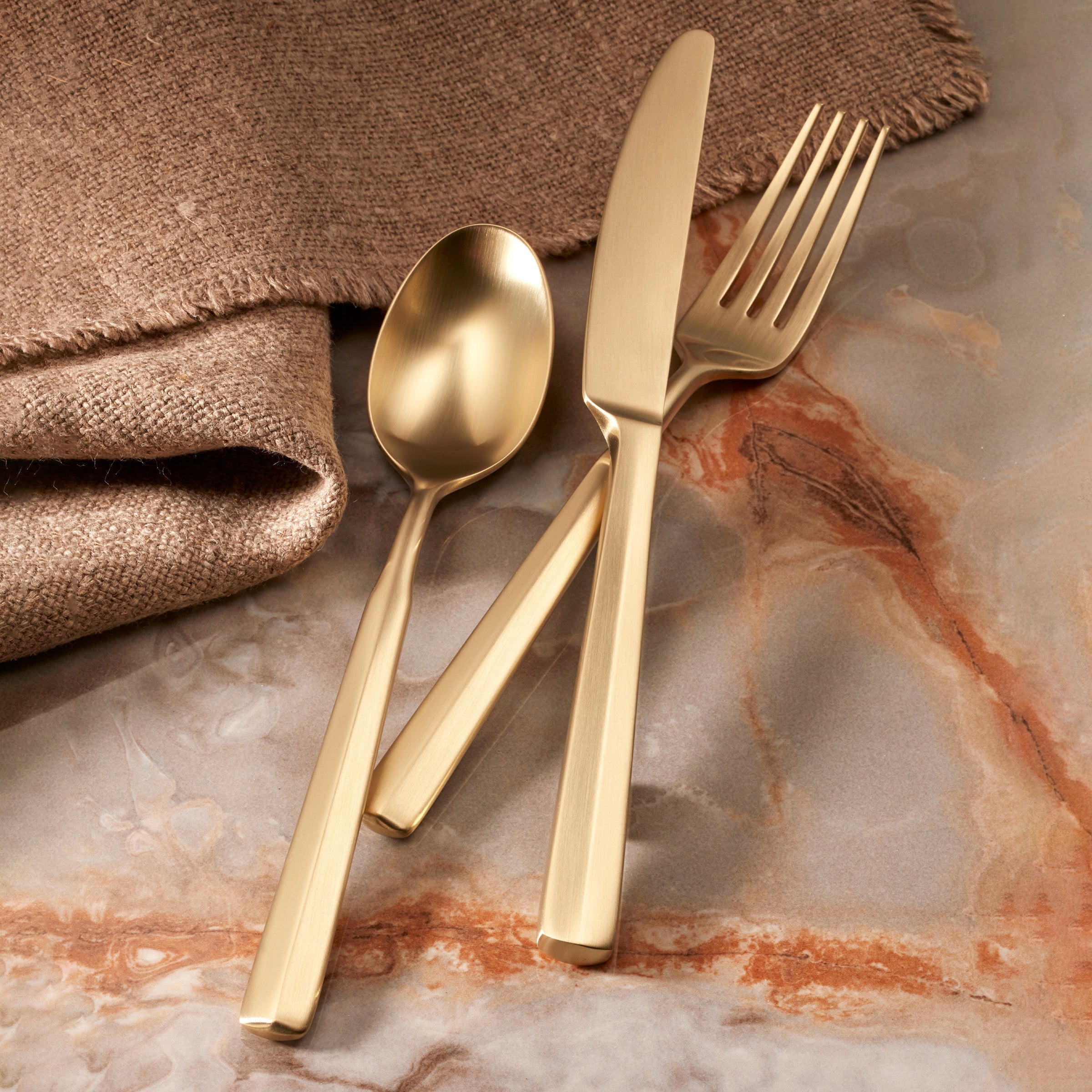 Lenox Premium Ryder Champagne Satin 20-Piece Flatware Set - Image 2