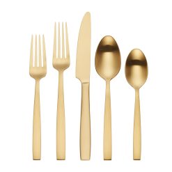 Lenox Premium Clearview Gold Satin 20-Piece Flatware Set