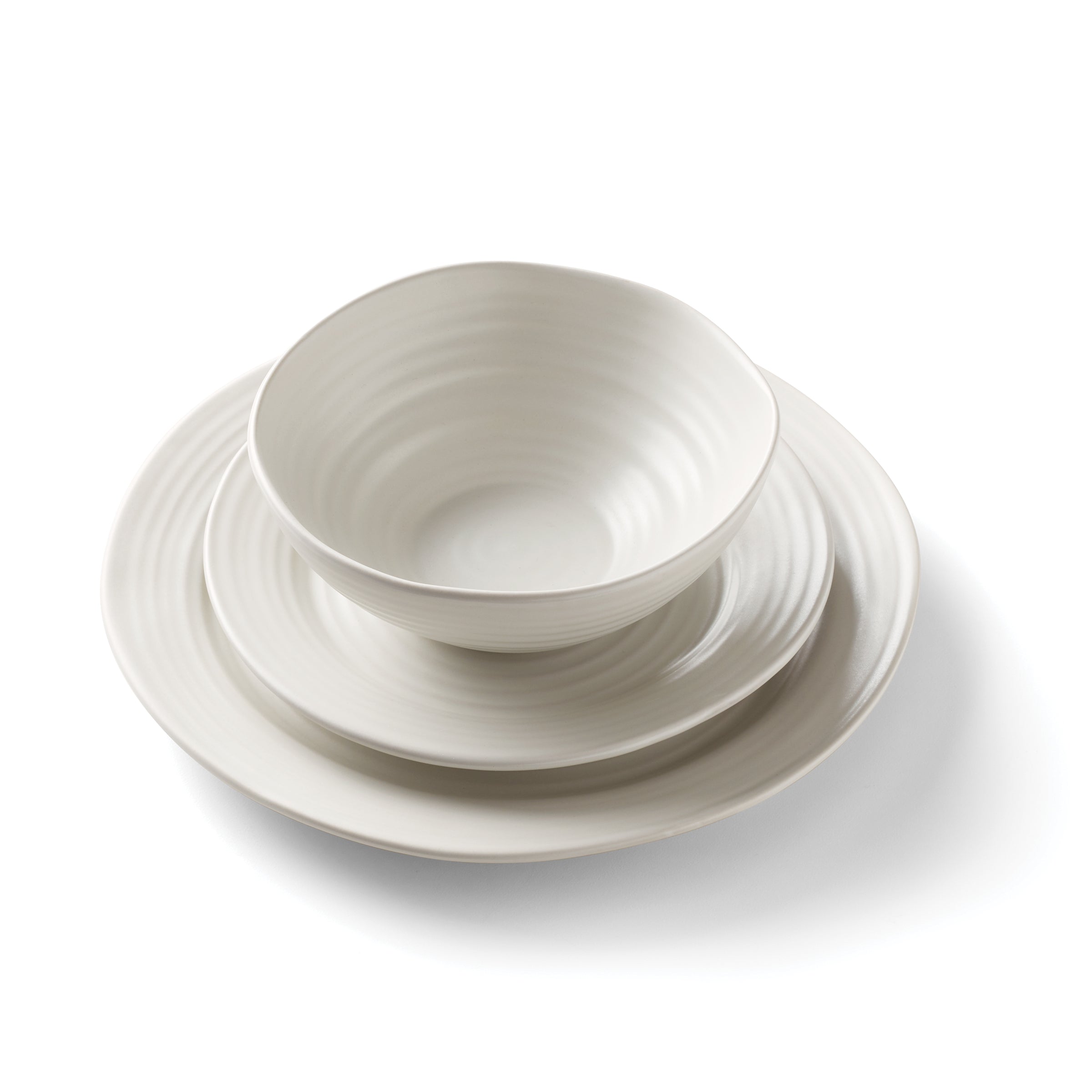 Lenox Premium Ridge White 12-Piece Dinnerware Set - Image 5