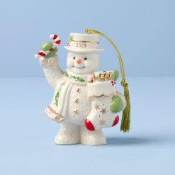 Lenox Premium 2026 Snowman With Stocking Ornament