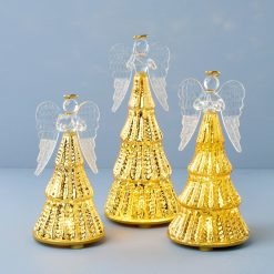 Alternative view of Lenox Premium Radiant Light Lit Angel Figurines 3-Piece Set