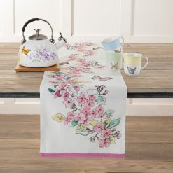 Lenox Premium Butterfly Meadow Floral 14x72 Table Runner