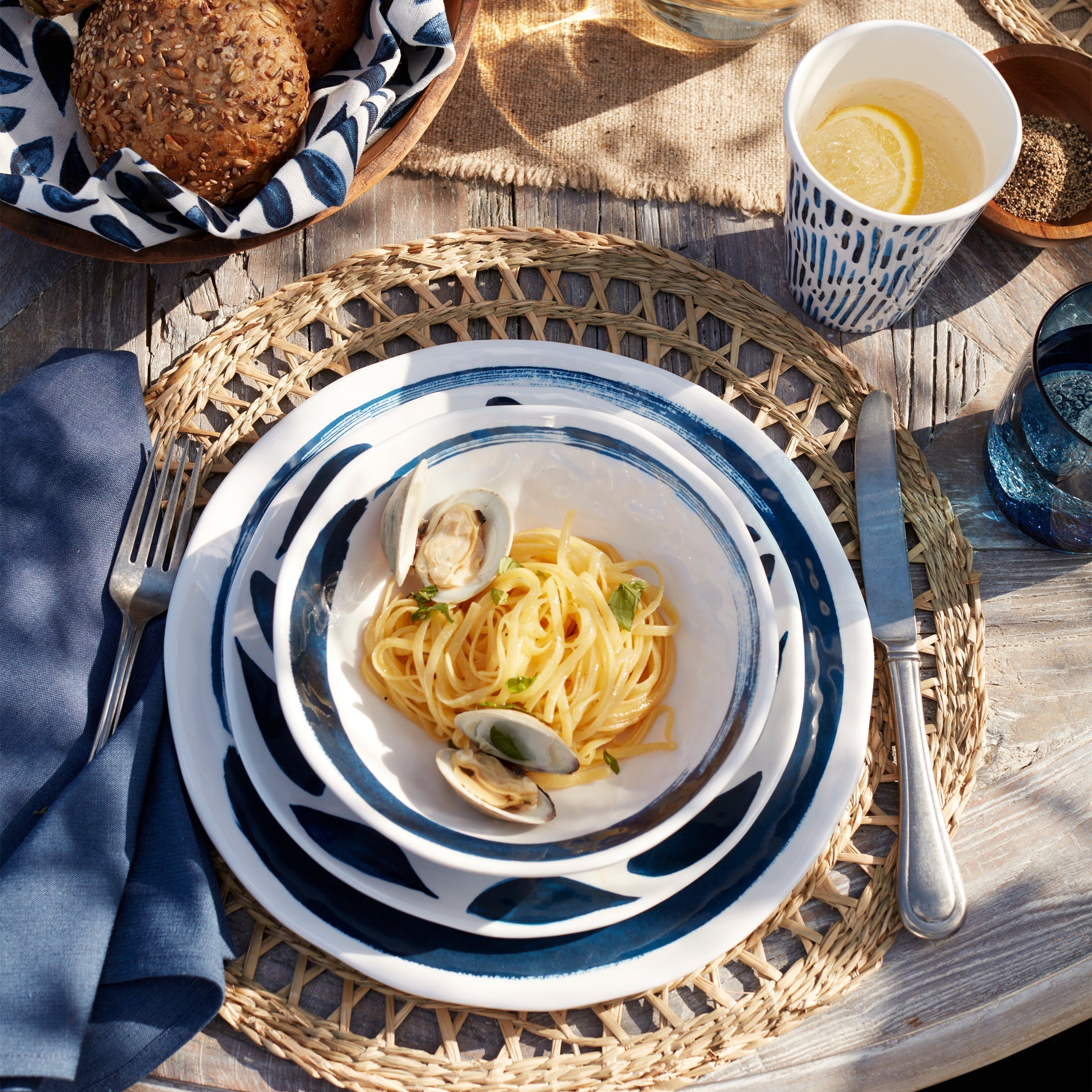 Lenox Premium Blue Bay Melamine All-Purpose Bowls, Set of 4 - Image 4