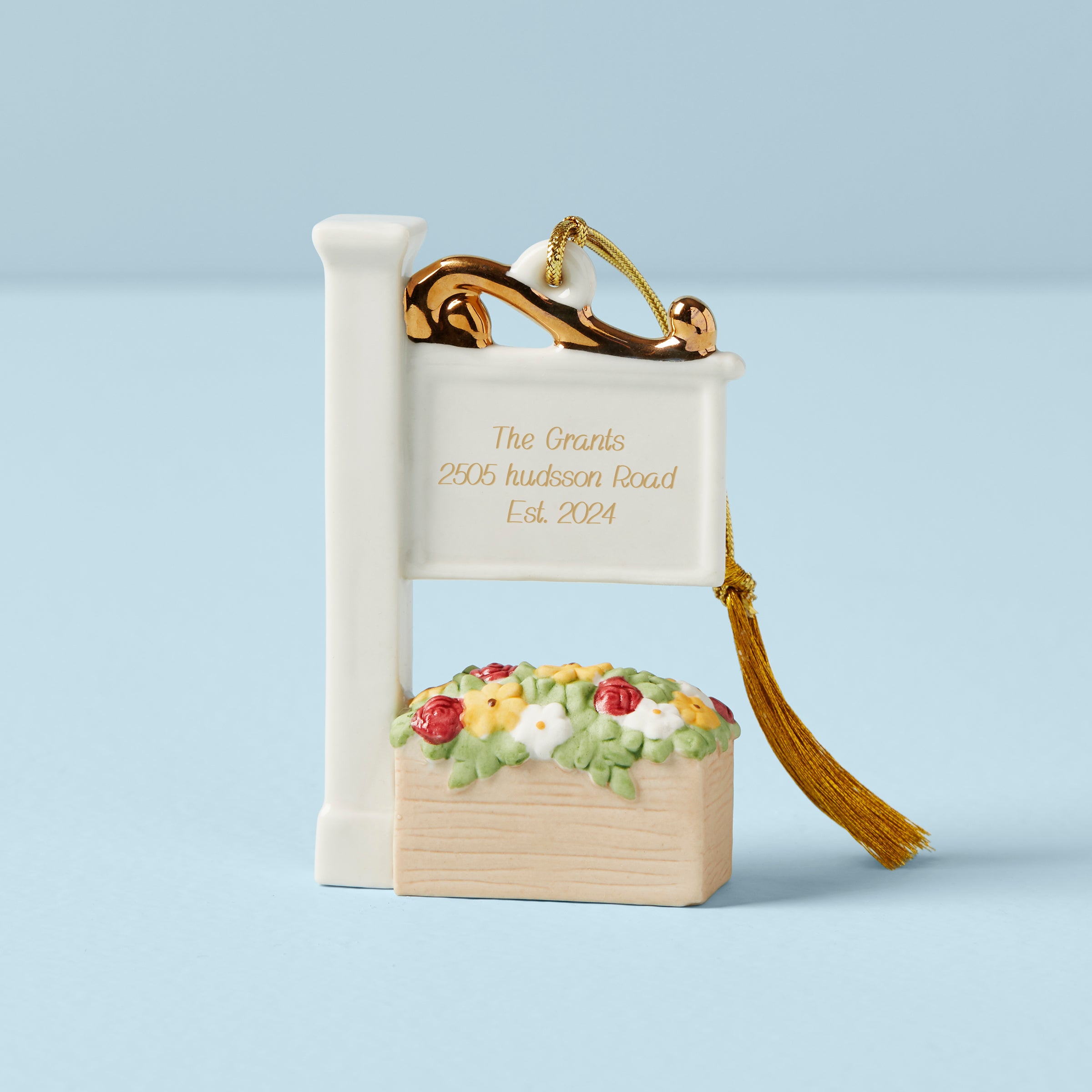 Lenox Premium Personalized Home Established Sign Ornament