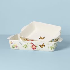 Alternative view of Lenox Premium Butterfly Meadow Rectangular Baker 2-Piece Set