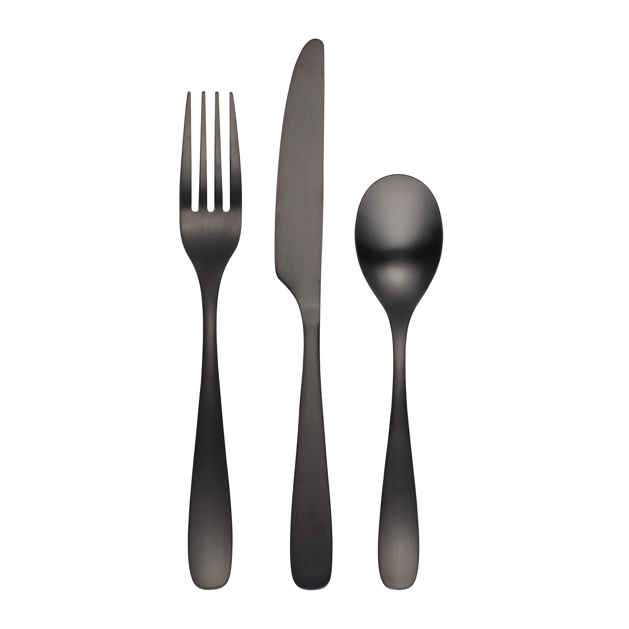 Lenox Premium Eliana Black Satin 12-Piece Flatware Set