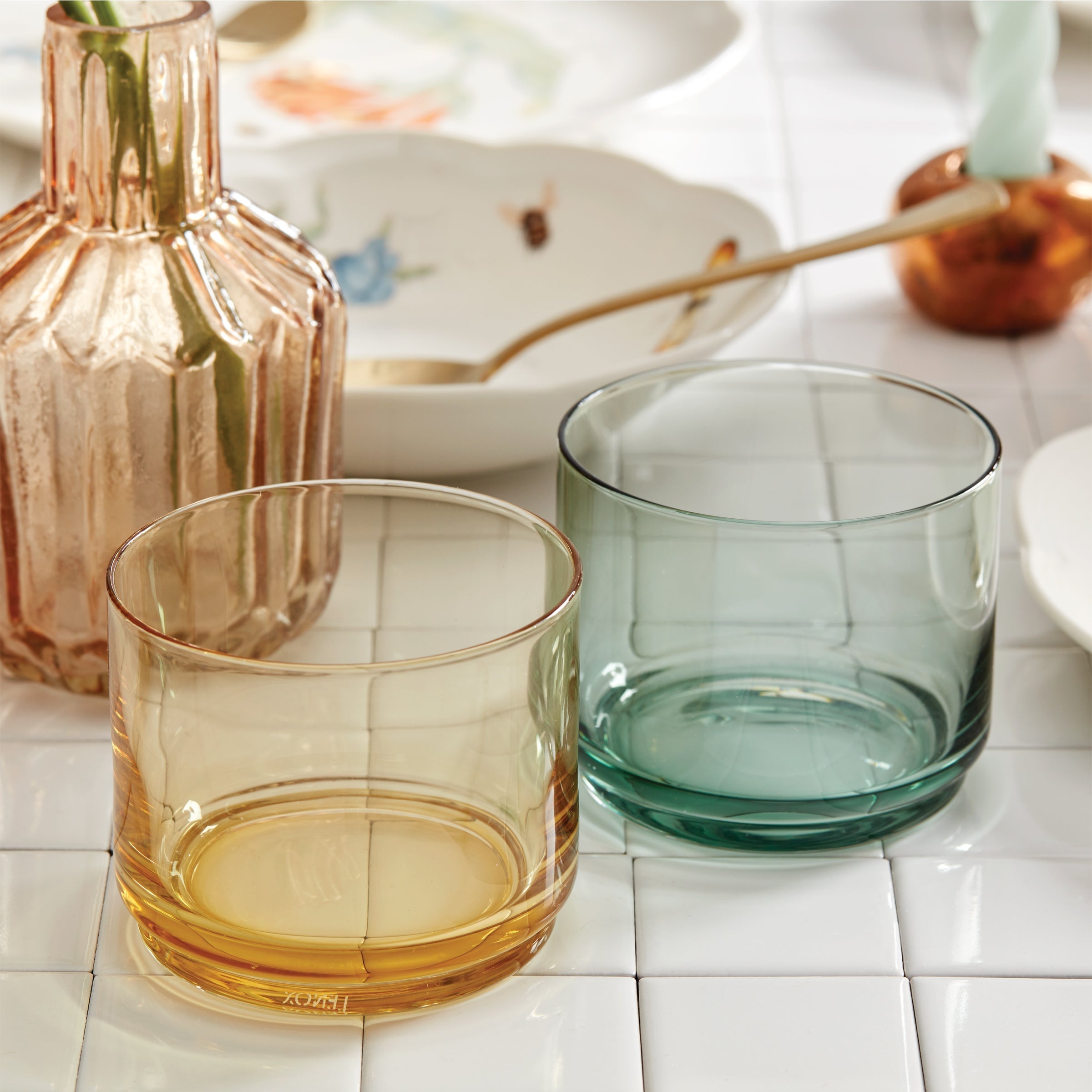 Lenox Premium Tuscany Classics Stackable Amber Short Glasses, Set of 4 - Image 6