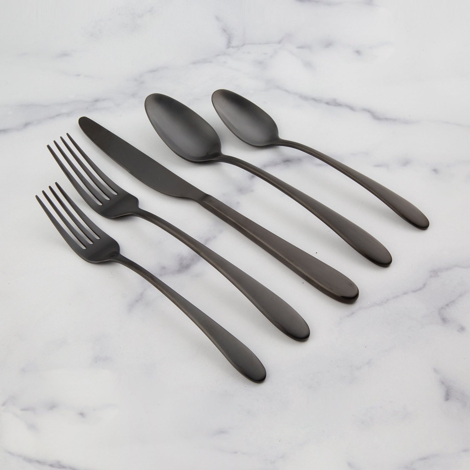 Lenox Premium Poet Black Satin 20-Piece Flatware Set - Image 5