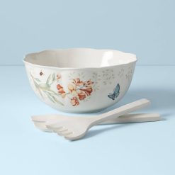 Alternative view of Lenox Premium Butterfly Meadow Salad Bowl & Servers