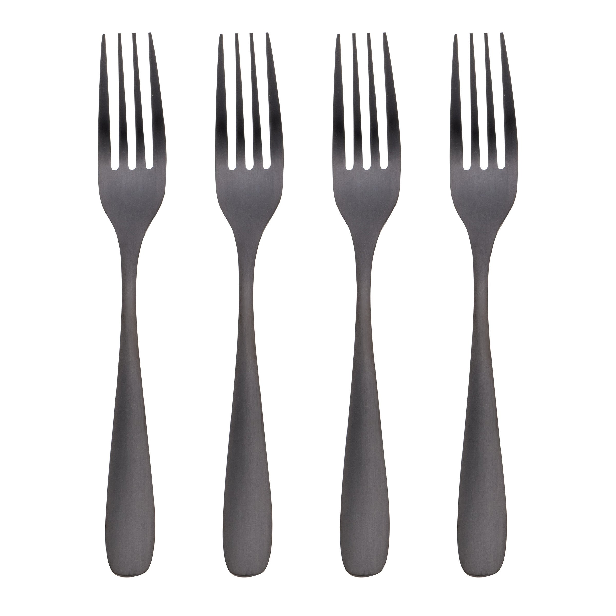 Lenox Premium Eliana Black Satin Dinner Forks, Set of 4