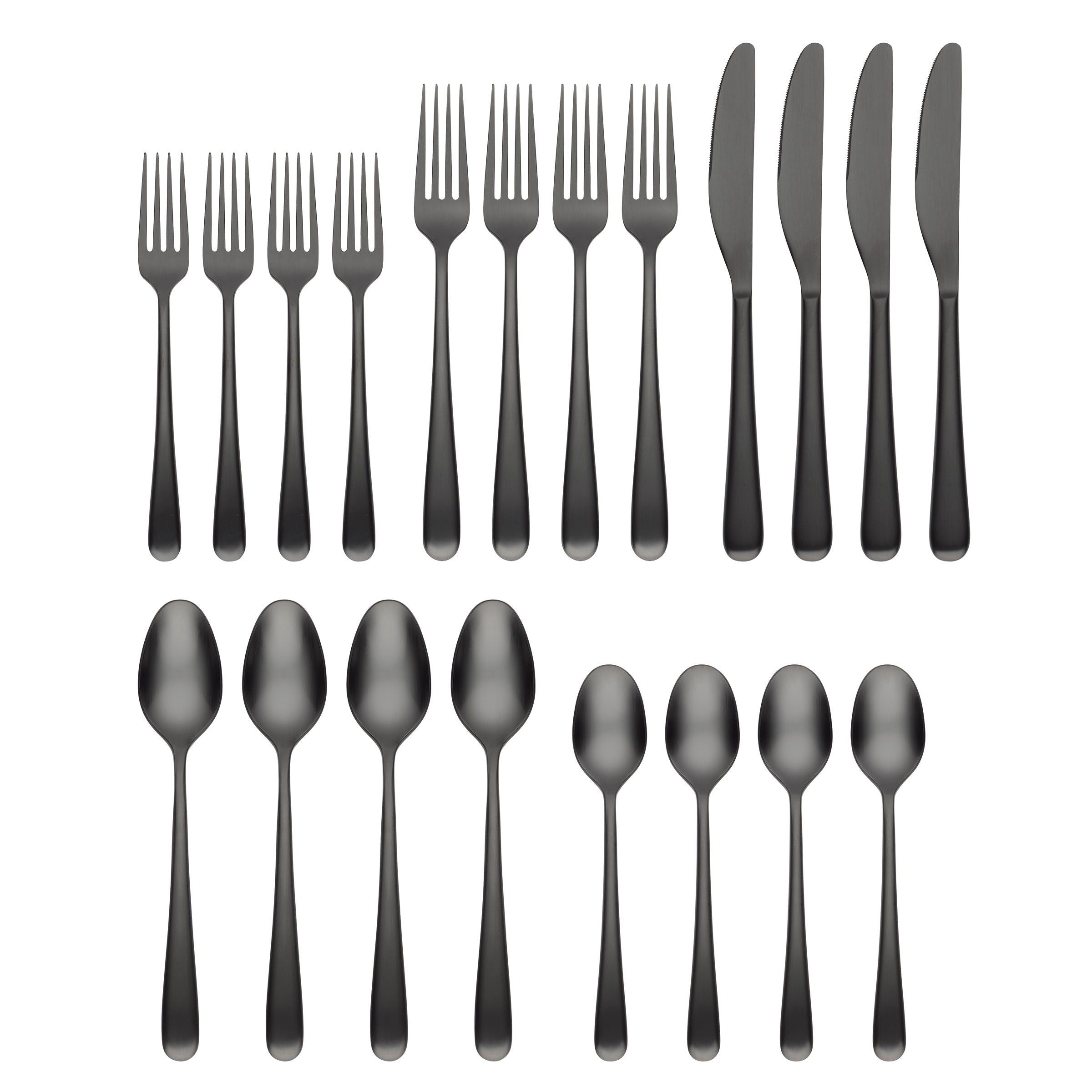 Lenox Premium Rafael Black Satin 20-Piece Flatware Set - Image 2