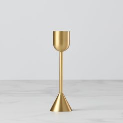 Lenox Premium Light Gold Tall Taper Candle Holder