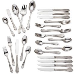 Lenox Premium Melon Bud Frosted 45-Piece Flatware Set