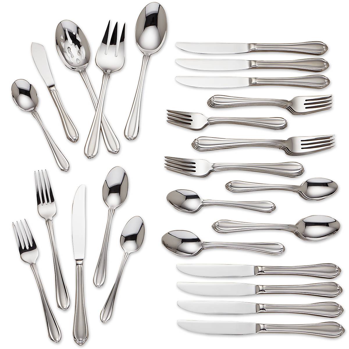 Lenox Premium Melon Bud Frosted 45-Piece Flatware Set
