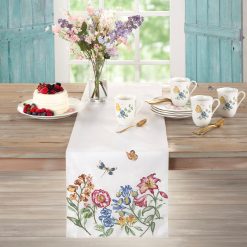 Alternative view of Lenox Premium Butterfly Meadow Garden Embroidered Runner