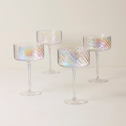Lenox Premium Tuscany Classics Iridescent Coupe Glasses, Set of 4