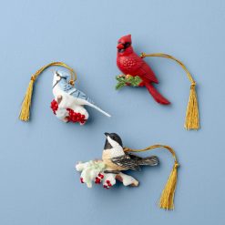 Lenox Premium Winter Birds Ornaments, Set of 3