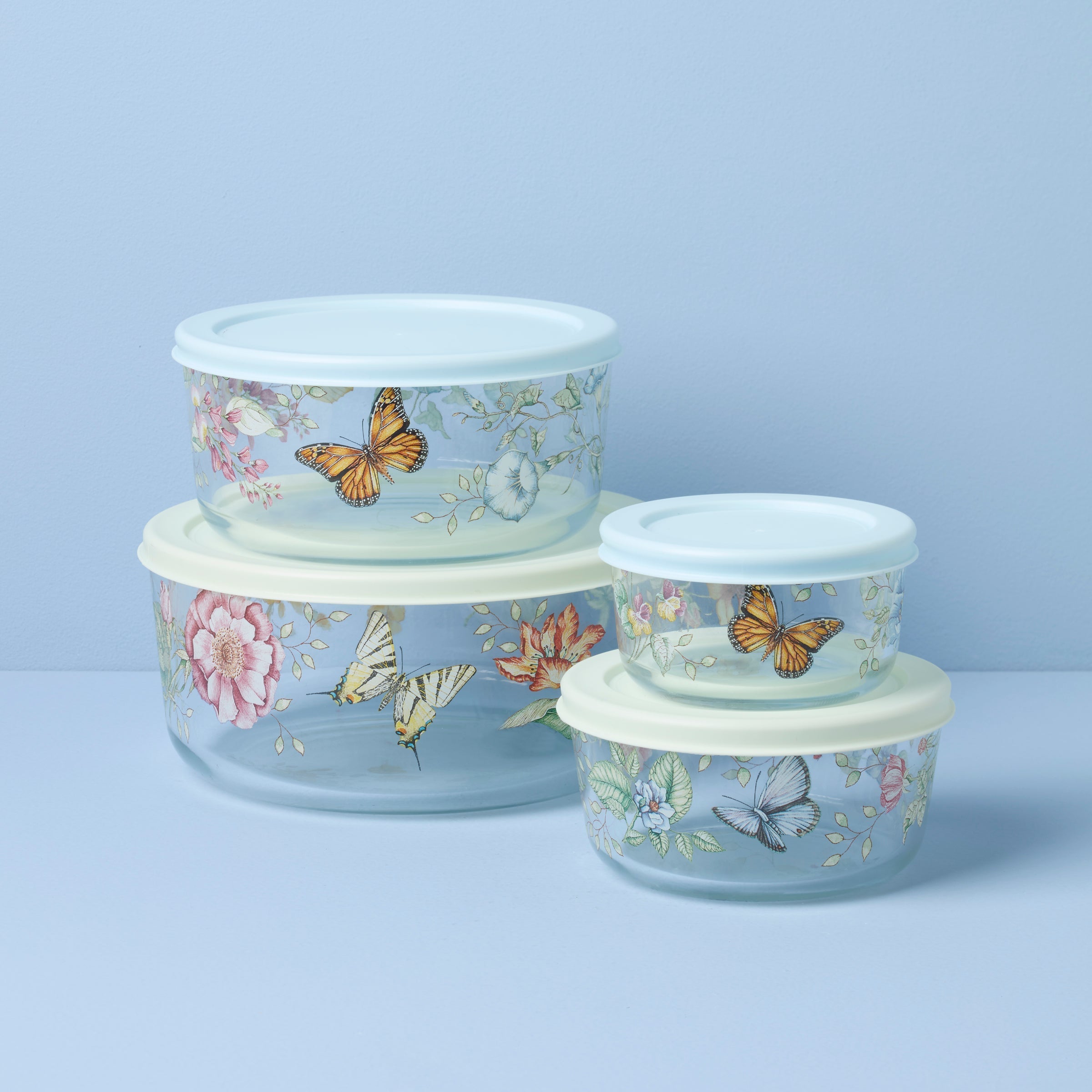 Lenox Premium Butterfly Meadow Glass Containers, Set of 4