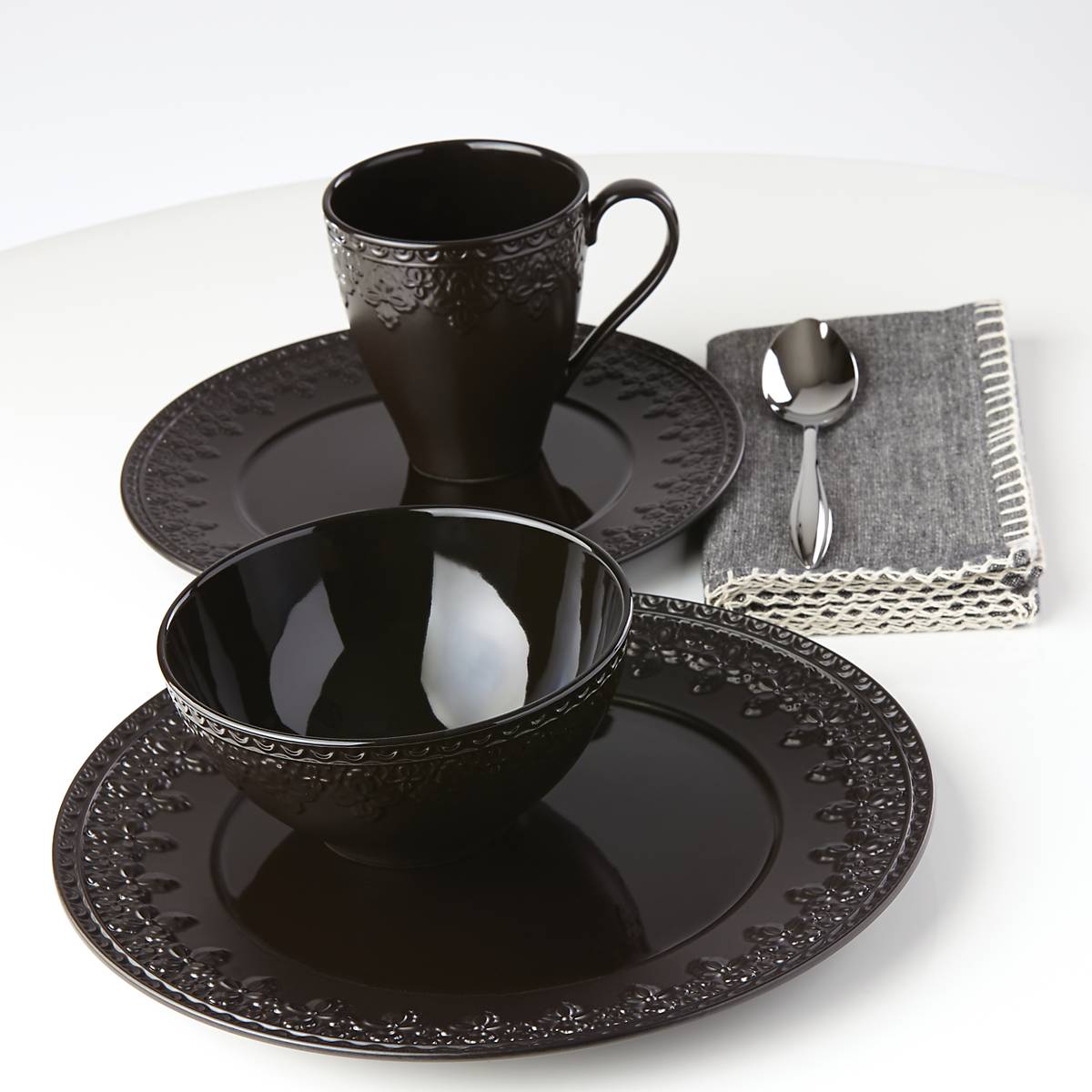 Lenox Premium Chelse Muse Fleur Black All-Purpose Bowls, Set of 4 - Image 7