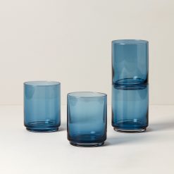 Lenox Premium Tuscany Classics Stackable Blue Tall Glasses, Set of 4