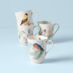 Lenox Premium Butterfly Meadow Flutter Mugs, Set of 4
