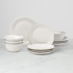 Lenox Premium French Perle White 12-Piece Dinnerware Set