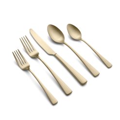 Lenox Premium Cerys Champagne Satin 20-Piece Flatware Set