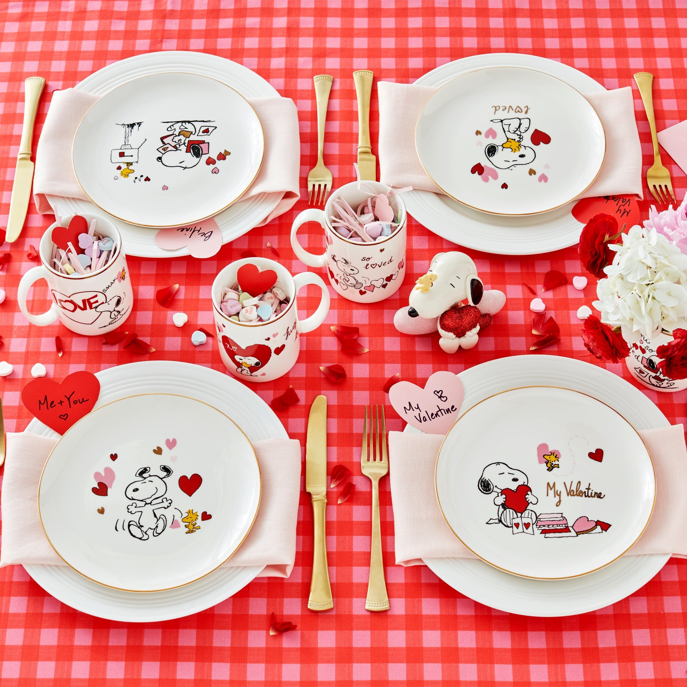 Lenox Premium Snoopy Valentine's Day Accent Plates, Set of 4 - Image 2