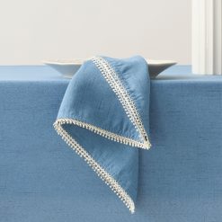 Lenox Premium French Perle Periwinkle 19x19 Napkins, Set of 4