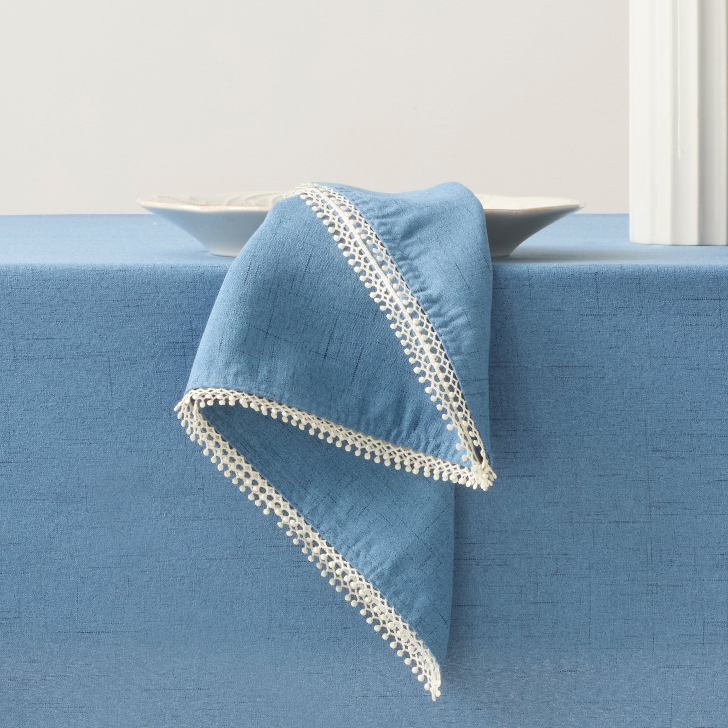 Lenox Premium French Perle Periwinkle 19x19 Napkins, Set of 4