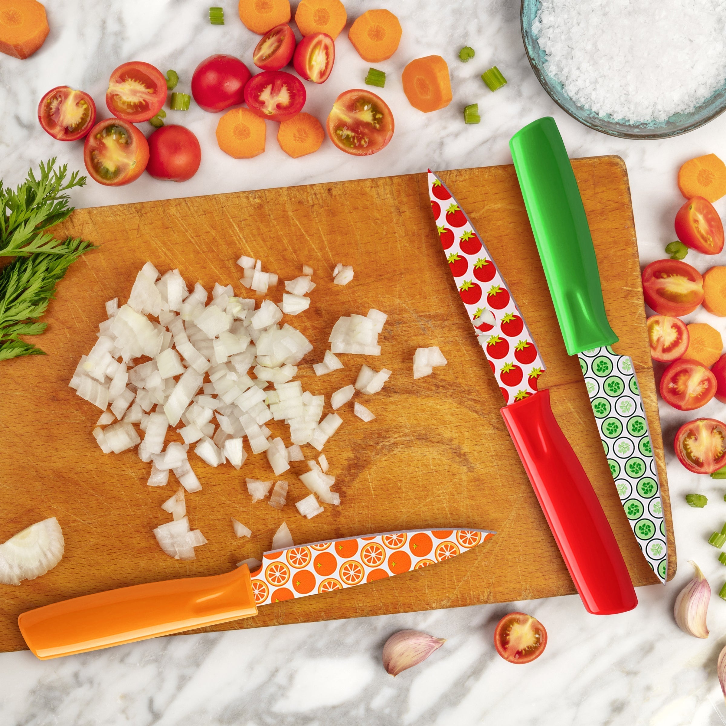 Lenox Premium Printed Fruit 3-Piece Paring Knife Set - Image 3
