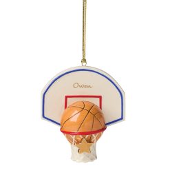 Alternative view of Lenox Premium Personalized Basketball Ornament