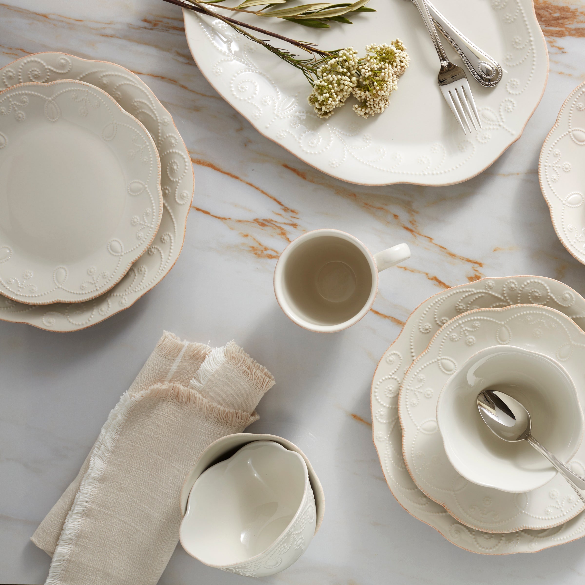 Lenox Premium French Perle White 4-Piece Place Setting - Image 10