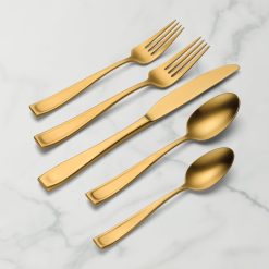 Lenox Premium Moda Gold Satin 20-Piece Flatware Set